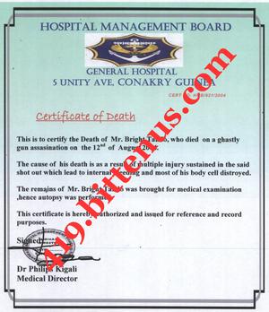 The Death certificate